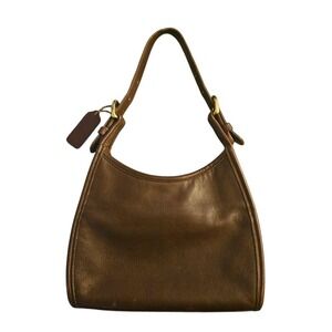Coach‎ Vintage Leather Ergi Mini Satchel Y2K Brown Small--RARE!!
